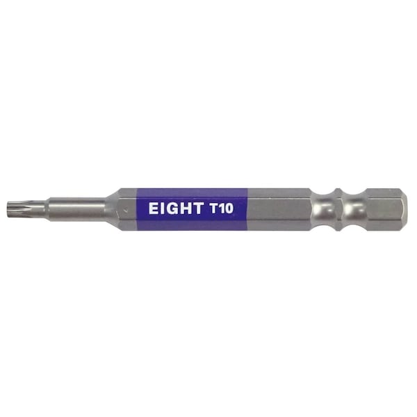 Eight Tool EX-IMPACT HIGH IMPACT TORX BIT 6.35MM SHANK 9&13MM GROOVE, T10 X 65MM OAL EA-310 T10 x 65 - main